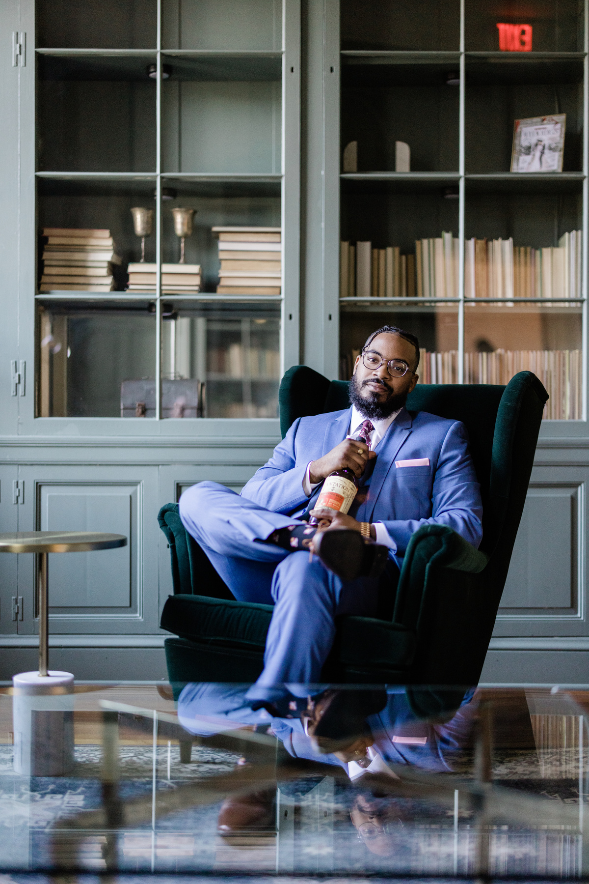 Marcus Thomas serving craft cocktails at a DC event